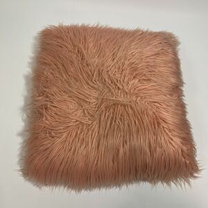 17x17 Blush Shaggy Pillow